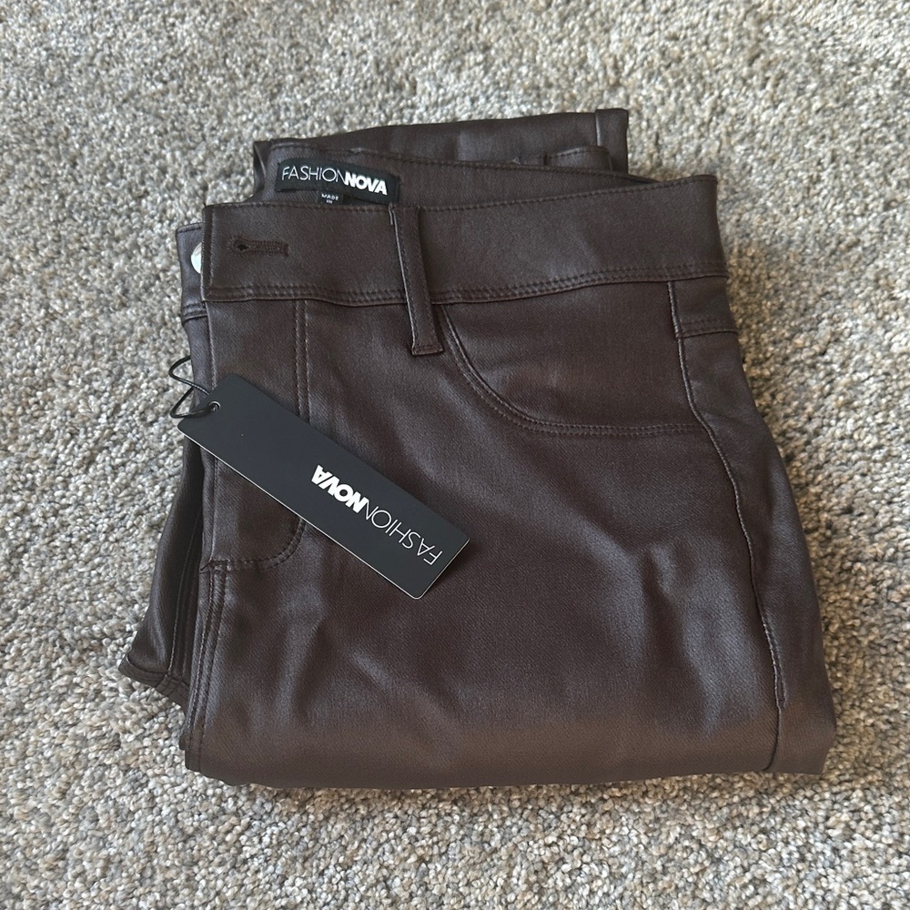 Fashion Nova Chocolate Brown Trousers
